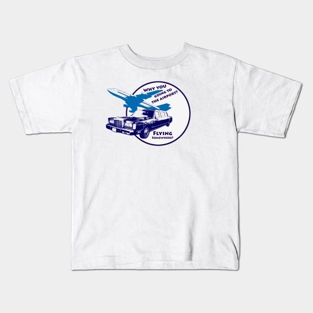 Flying Somewhere? Kids T-Shirt by kevinchernenkoff